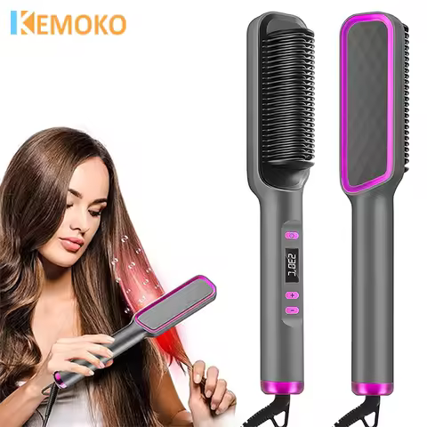 Electric Hot Comb Straight Hair Straightener Comb Straightening Brush Negative Ion Multifunctional A