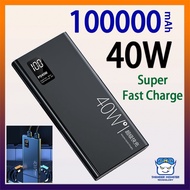 Powerbank 100000mAh 40W Super Fast Charging Powerbanks Portable Power PD18W Charge Mobile Power Char
