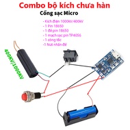 097 [COMBO ĐỦ BỘ] Kích Điện Cao Áp Vào 3V7-6V ra 400KV/1000KV (Máy đánh lửa dùi cui) - Module tăng á