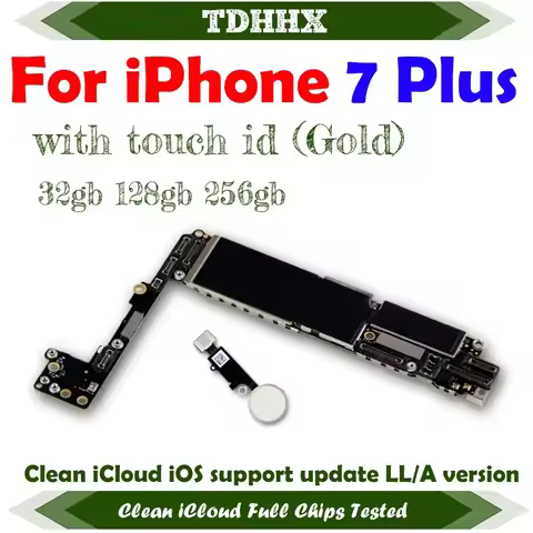 Mainboard With/Without Touch ID For iPhone 7 Plus 128G 256GB Motherboard Clean iCloud Logic Board Wo