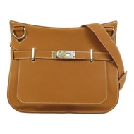 HERMES Clemence皮革Jypsiere 31銀扣肩背袋Gold
