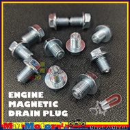 1 PCS ENGINE MAGNETIC DRAIN PLUG 4T OIL NUT NEODYMIUM MAGNET BOLT UNIVERSAL YAMAHA HONDA SYM MODENAS