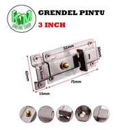 TERMURAH GRENDEL PINTU STAINLESS / SLOT JENDELA OTOMATIS 3" 4" / GRENDEL SLOT PINTU JENDELA SILVER |