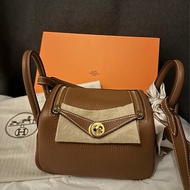［全新］Hermes Mini Lindy II 金棕色金扣❣️