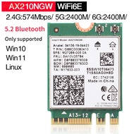 Go For laptop PC WiFi 6E AX210 5.2 M.2 Wireless Card AX210NGW 2.4Ghz 5Ghz 6Ghz 5374Mbps 802.11ax AX2