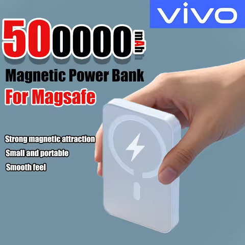 VIVO 500000mAh 25W Magnetic Power Bank Wireless Fast Charger Portable Large Capacity with Magsafe fo
