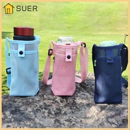 SUER Sport Water Bottle Cover, With Strap Camping Accessories Cup Sleeve Pouch, Portable Mesh Cup Sleeve Pouch Visible Bag Cup Sleeve Water Bottle