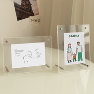 กรอบรูปอะคริลิค กรอบรูป ขนาด A4 วางได้ทั้งแนวตั้ง และแนวนอน พร้อมหมุดตั้ง ใส่รูปภาพ สําหรับวางโปสเตอ