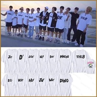 333 Nana Tour with Seventeen DK MINGYU THE8 SEUNGKWAN DINO VERNON summer T-shirt Anime Short Sleeve 