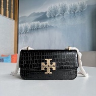 TORY BURCH 湯麗柏琦 ELEANOR鱷魚紋牛皮風琴包 搭配兩用肩 大號尺寸_25X17.5X7 小號尺寸19x13.5x6.5