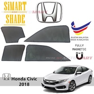 Simart Shade Magnetic Sunshade For Honda Civic FC 2016 4pcs