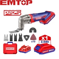 EMTOP เครื่องตัด ขัด เซาะ บาก อเนกประสงค์ รุ่น ELMF20221 ( lithium-Ion multi-tool ) เจ้าอันดับ1