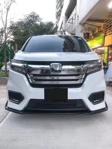 For Honda Step Wgn Car Gloss Black Front Bumper Splitter Lip Chin Spoiler Body Kit Diffuser Protecto