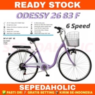 Sepeda Keranjang Dewasa MINI ODESSY 26 83 F Ukuran 26 Inch 6 Speed Cit