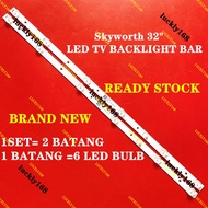 2Pcs/Set LED Backlight Strip BBK DEXP For TCL For Skyworth PPTV 32V4 32C4 32V4A 32W4 320E66 JL.D3206