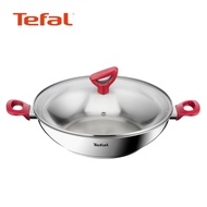 [Tefal] Edition Red Stainless Steel 18/10 (304) Induction Wok Pan (30cm). Dishwasher Oven Safe,  No PFOA.