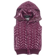 AKM DUVETICA男款紫色絎縫連帽雙拉鍊羽絨背心，S碼，成色極佳。