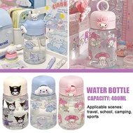 ✨free Cute Stickers! 400ml Kids Cartoon Water Bottle With Straw - Leakproof & Durable For Q3s8