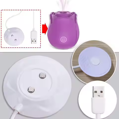 Rose Vibrator USB Base Charging Cable, Standing Magnetic Adapter, Fast Charging Cable, Rose Massager