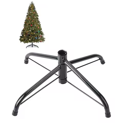 Christmas Tree Bottom Support Foldable Iron Fixed Xmas Tree Stands 4 Foot Holders Gadgets Holiday Pa
