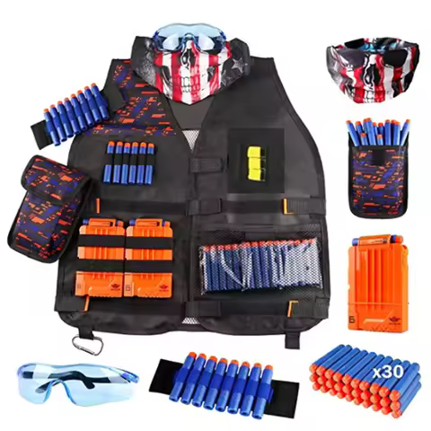 Kids Tactical Vest Kit for Nerf Guns N-Strike Elite Series Nerf Vest Toys for Boys & Girls