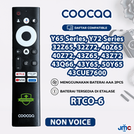 Remote Smart TV Android COOCAA Y65 Y72 32Z65 32Z72 40Z65 40Z72 32S3U 40S3U 43S3U 50S3U 32S7G 40S7G 4