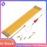 Cabling Rods Fish Tape 10.83FT Fiberglass Electrical Cable Threader Running Puller in Case 10Rods x 