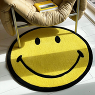 荷蘭 Maison Deux 微笑立體地毯 Smiley Rug 黃 100公分