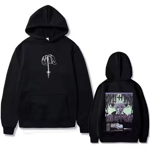 Anime Hunter X Hunter Hoodie Kurapika Manga Graphic Sweatshirt Men Women Clothing Casual Hodies Male
