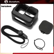 BUR_ Silicone Camera Sleeve Lens Cap Cover Protective Frame Case for GoPro Hero 9