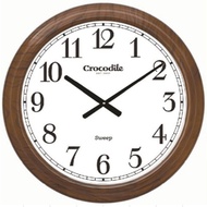 Crocodile 60 x 5.5 cm depth Classical Sweep Movement ABS Frame Hours Minutes Analog Round Shape Wall