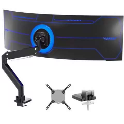 Heavy Duty Ultrawide Monitor Arm for 57 Inch Screens up to 59.4 lbs Desk Mount TV and Monitor Stand 