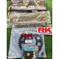 BLG RXZ RK RKM GS415 KLO ORING BLACK GOLD CHAIN GS415RKM HONDA RS150 SPROCKET CHAIN SET RK O-RING 41