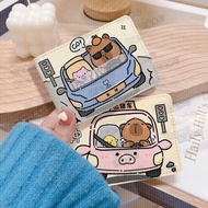 Card wallet with funny Capybara pattern design