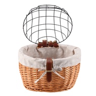 Cat Dog Bicycle Front Handlebar Basket Pets Seat Handwoven Wicker Road Bike Basket Pet Cat