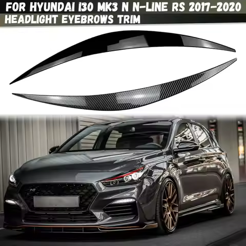Auto Headlight Lamp Car Eyebrows Eyelid Cover Trim Stickers For Hyundai I30 MK3 N N-Line RS 2017 201