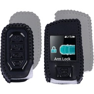 2 Pcs Leather Case Key Fob Compatible with Compustar Remote Cover Prime Q9 / G15, RF-2WQ9-FM # RF-P1