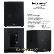 SUBWOOFER aktif 15 INCH BETAVO SA-15 PRO PROFESSIONAL AUDIO SPEAKER 