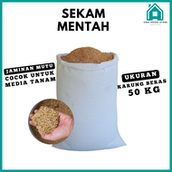 sekam padi mentah ukuran karung 50kg media tanam