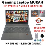 GAMING HP 255 G7 RYZEN 5 / AMD VEGA 8 GRAPHICS / 16GB RAM 512GB SSD BUDGET GAMING LAPTOP