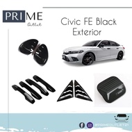 Honda Civic FE 2022 RS Look Glossy Black Accessories Handle Cover Side Mirror Cover Exterior