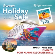 [Resorts World Cruises] [Kids Cruise Free] 2 Nights  Port Klang [KL] Cruise (Wed) on Genting Dream ~ Apr 2024 Sailings [Sweet Holidays Sale]