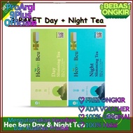 1 Paket Day & Night HeoBeu HEO BEU Teh Pelangsing Badan Detox Diet Perut - Heu Beu Slimming Tea Asli