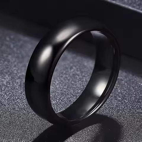 New RFID 125KHz 13.56MHz Rewritable Black Ceramic Samrt Fashion Ring ID EM4305/T5577 Cuid Chip FOR M