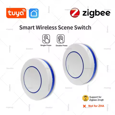 Tuya Zigbee Switch Push Scene Button Switch Wireless Remote on Off Controller Smart Life Automation 
