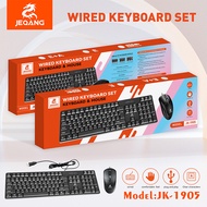 JEQANG Dual U Set JK-1905 Office Business Wired USB Keyboard and Mouse Basic Keyboards