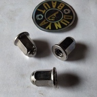 1044- high chrome m7 cap nut / 11 bolt 10 key / exhaust nut for vario, GL, tiger, mega pro, Supra, g