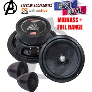 ABC 650F AUDIOBAHN USA 2-Way Mid Bass Full Range Component Set Speaker 350Watts