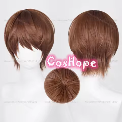 Yagami Light Cosplay Wig 30 Short Dark Brown Wig Cosplay Anime Cosplay Wigs Heat Resistant Synthetic