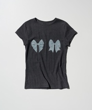[SCULPTOR] Bow Bow Baby Tee Charcoal | Bow Bow Hoodie Charcoal